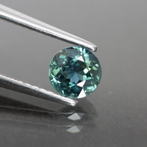 Sapphire Teal | natural, bluish green, round cut 5 mm, 0.6ct - Eden Garden Jewelry™