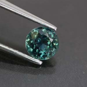 Sapphire Teal | natural, bluish green, round cut 5 mm, 0.6ct - Eden Garden Jewelry™