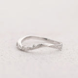 Twig Matching Wedding Band with Diamonds & Leaves / Patricia - Eden Garden Jewelry™