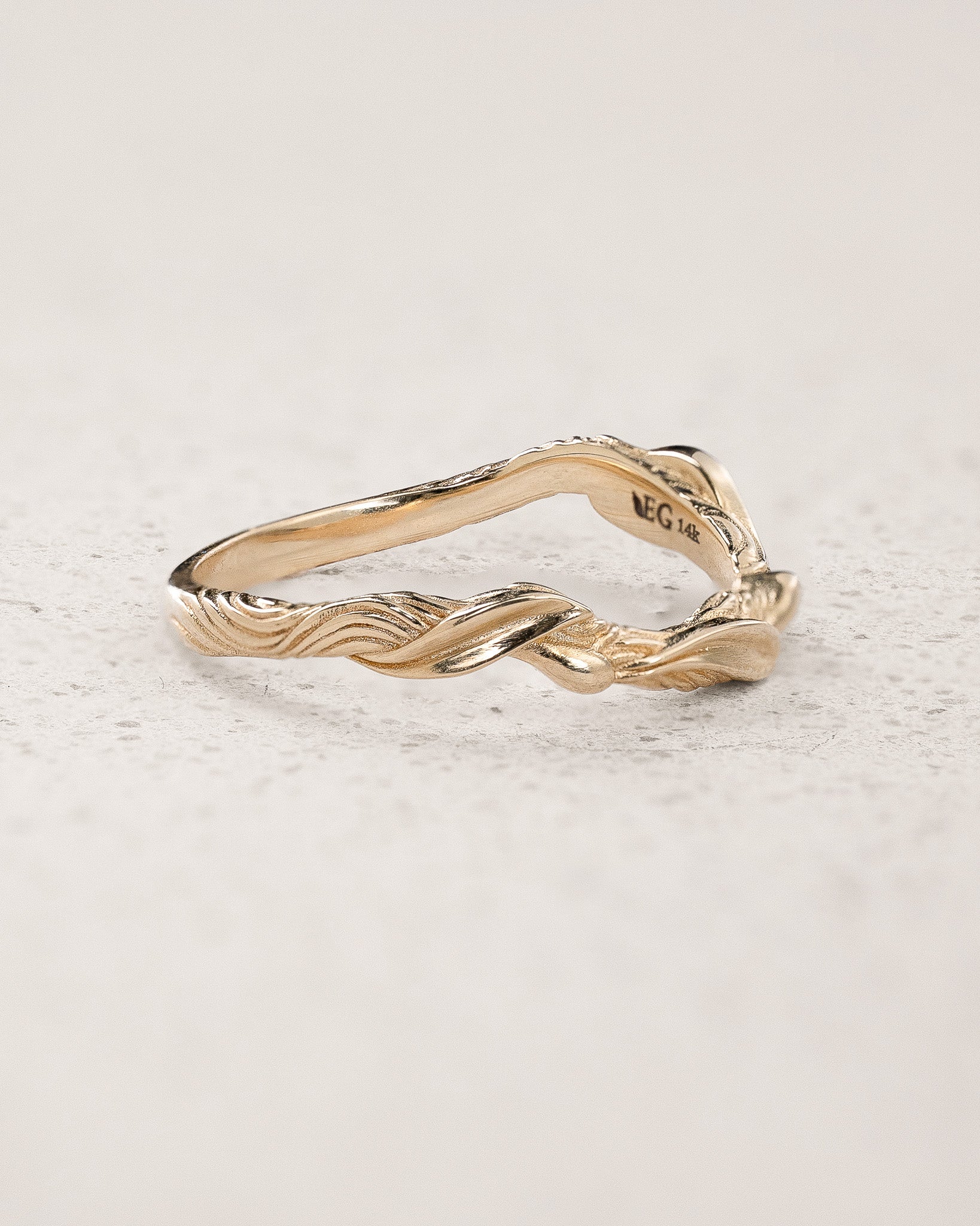 Twisted branch wedding ring, matching band for Olivia - Eden Garden Jewelry™