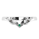 Custom order: Verbena matching wedding band