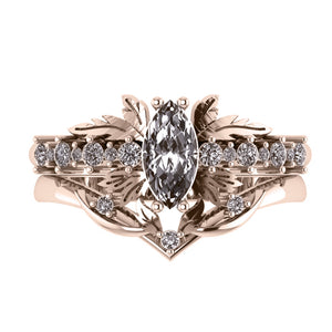 Verbena | matching wedding band with 3 gemstones - Eden Garden Jewelry™