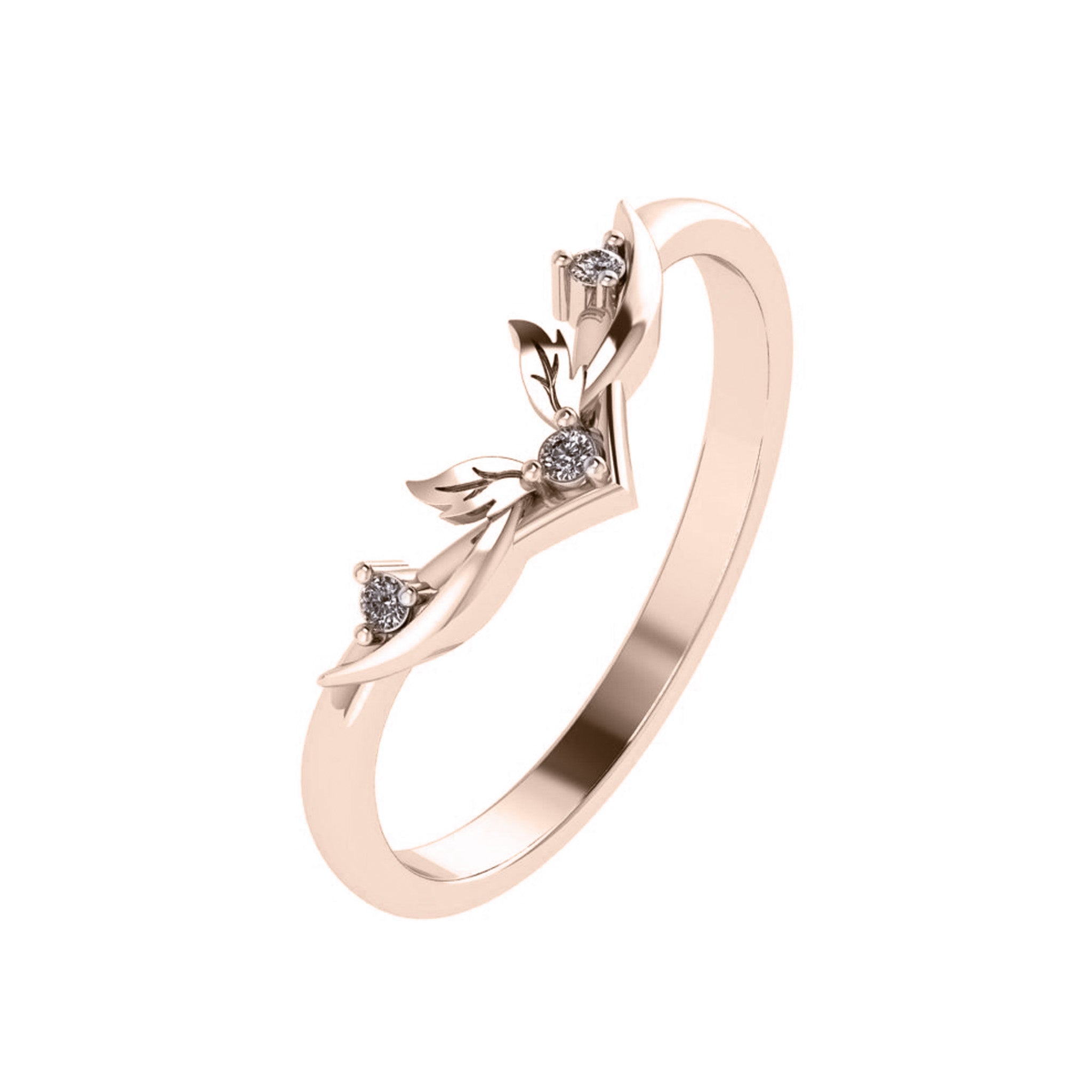 Verbena | 8x6 mm marquise cut bridal ring set - Eden Garden Jewelry™