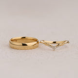 Wedding Bands Set for a Couple with Matching Diamond Ring for Ikar - Eden Garden Jewelry™