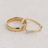Wedding Bands Set for a Couple with Matching Diamond Ring for Ikar - Eden Garden Jewelry™