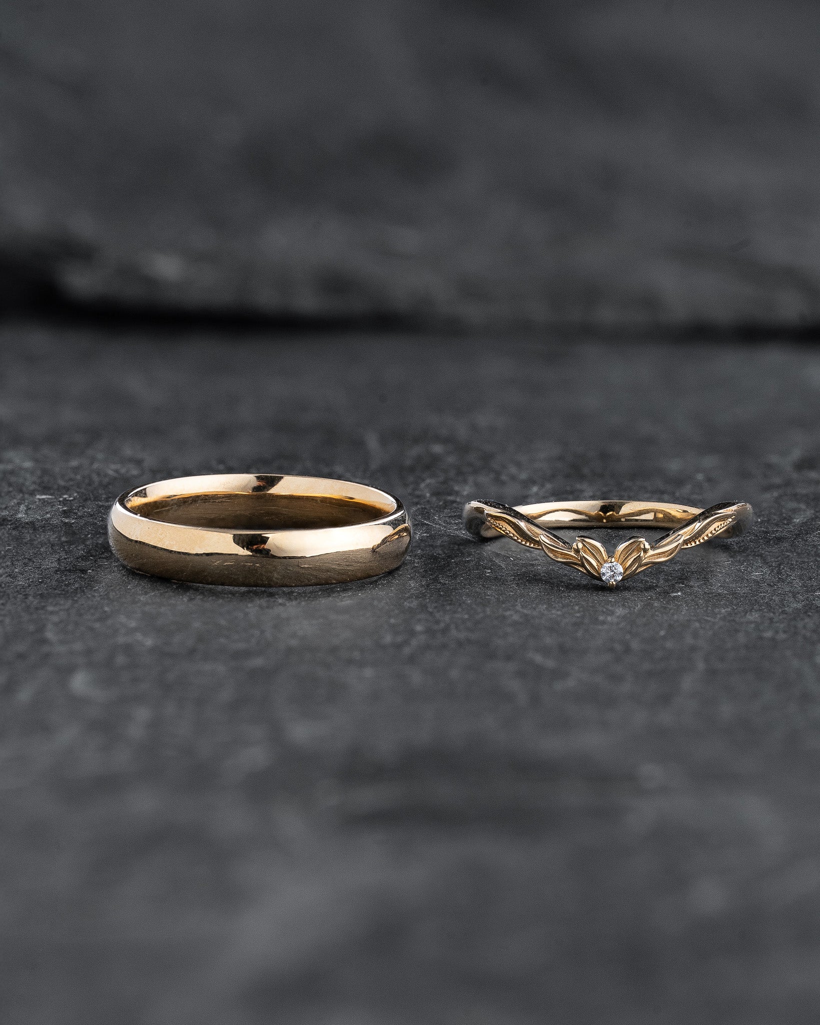 Wedding Rings Set For Couples Gold Rings For Woman And Man