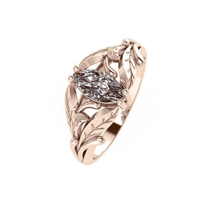 Wisteria | marquise cut 8x4 mm gemstone setting for custom ring - Eden Garden Jewelry™
