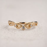 Wreath Wedding Band With Diamonds, Matching Band For Arius - Eden Garden Jewelry™