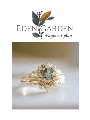 3 instalments payment plan | Ariadne bridal ring set - Eden Garden Jewelry™