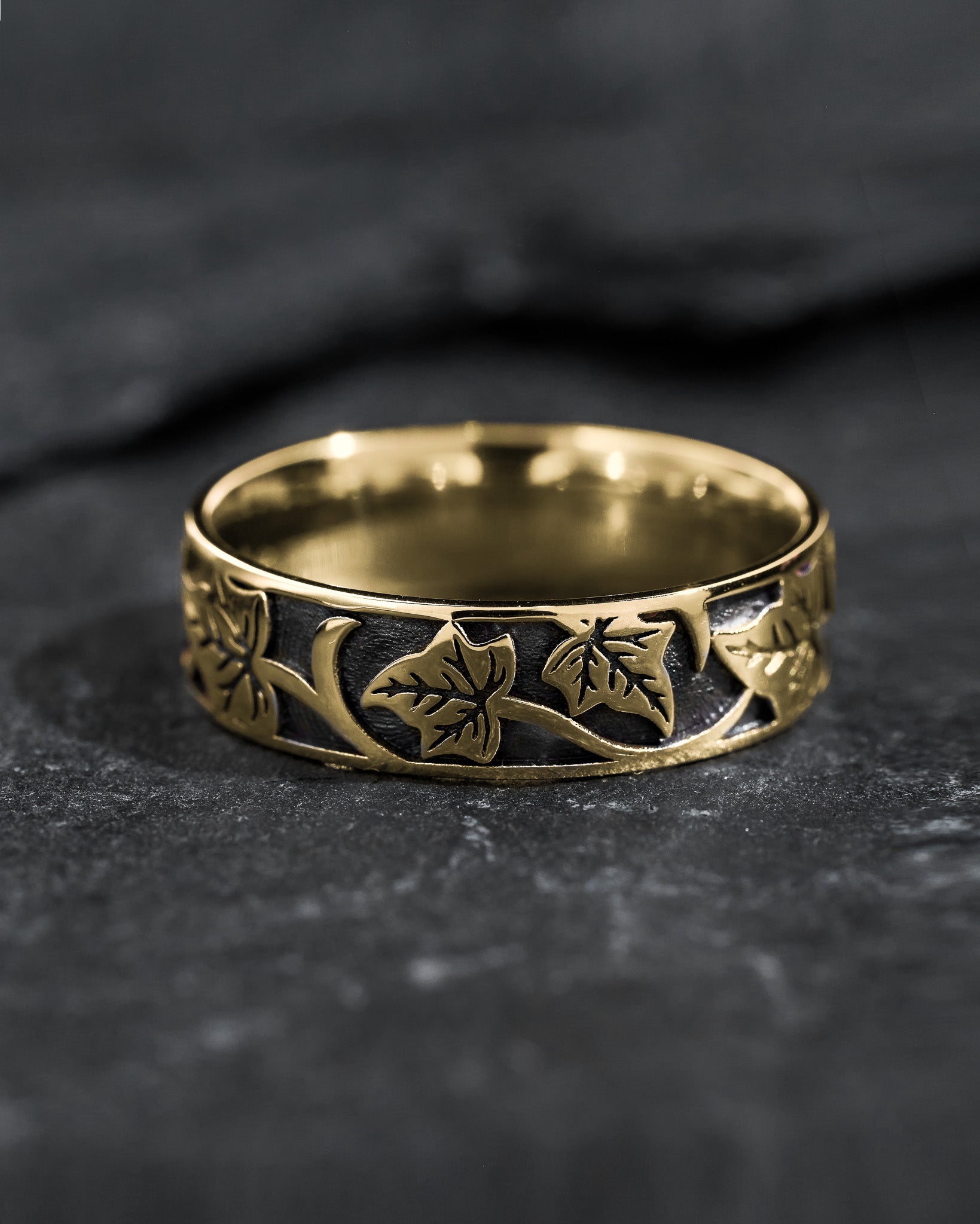 Wedding Ivy Candle Rings White Gold Band Mens Patterned Wedding