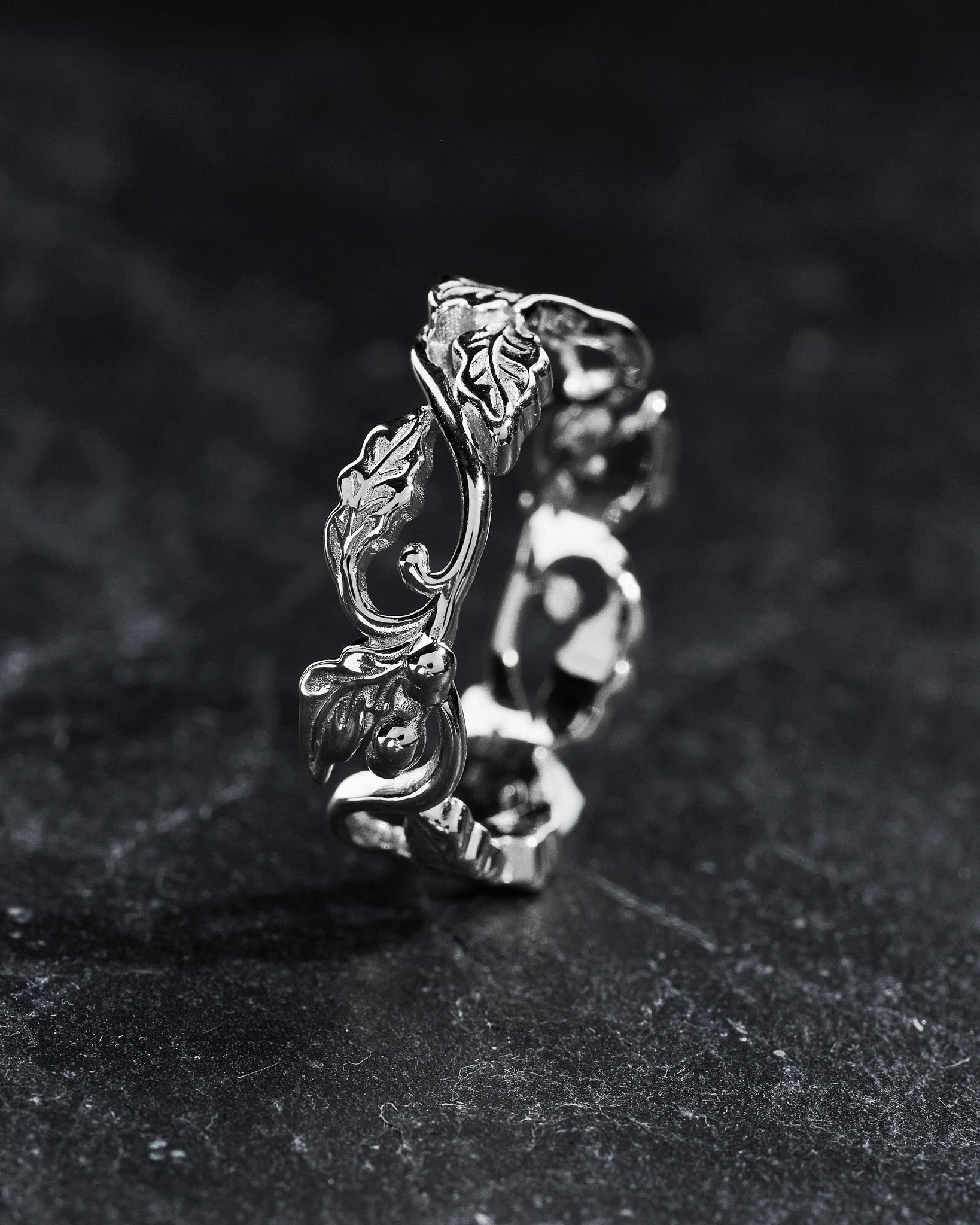 Oak leaves and acorns rings set, wedding bands for couple / ver2 - Eden Garden Jewelry™