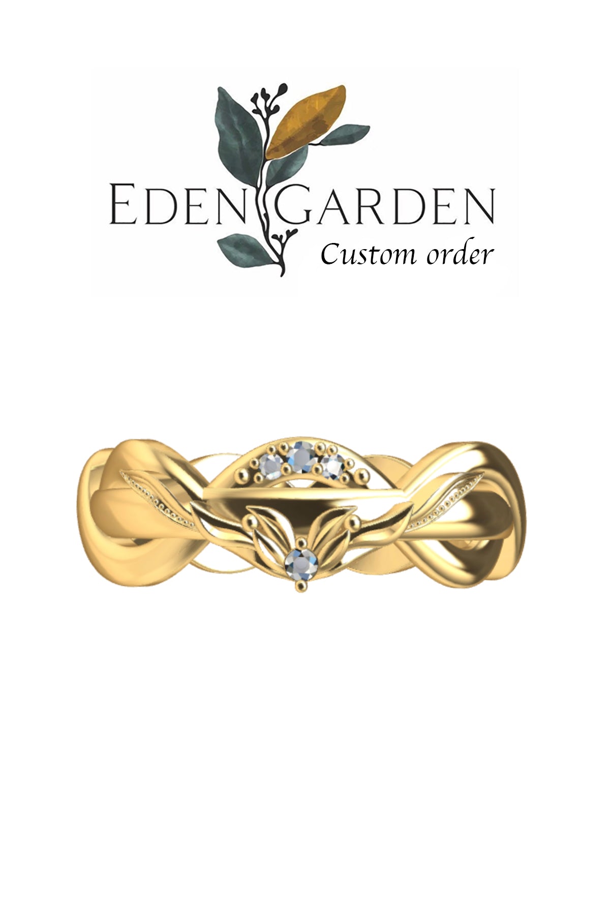 Custom made wedding band for Kevin: final payment - Eden Garden Jewelry™