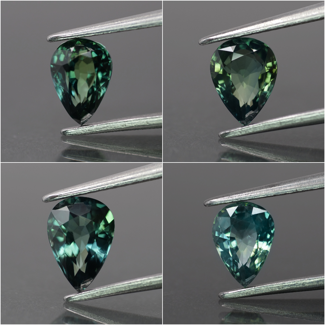 Sapphire | natural, teal color, pear-cut, *7x5mm, *1ct - choose yours - Eden Garden Jewelry™