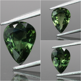 Sapphire | natural, green color, pear-cut, 8x6mm, *1.4ct - choose yours - Eden Garden Jewelry™