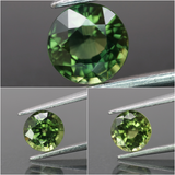 Sapphire | natural, green color, round-cut, *6.5mm, *1.3ct - choose yours - Eden Garden Jewelry™