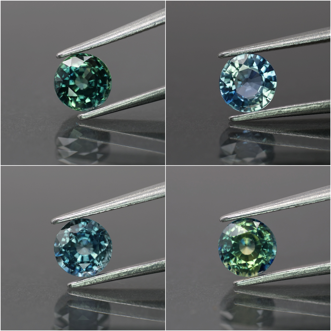 Sapphire | natural, teal color, round-cut, *5.5mm, *0.9ct - choose yours - Eden Garden Jewelry™
