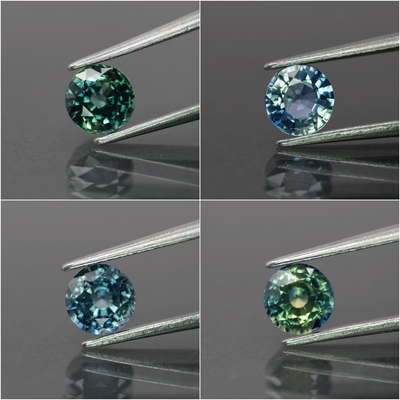 Sapphire | natural, teal color, round-cut, *5.5mm, *0.9ct - choose yours - Eden Garden Jewelry™
