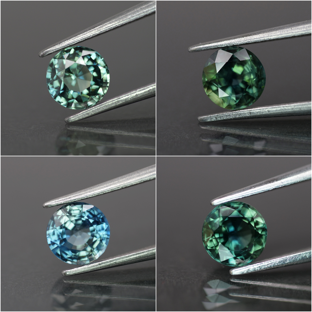 Sapphire | natural, teal color, round-cut, *6mm, *1.1ct - Eden Garden Jewelry™