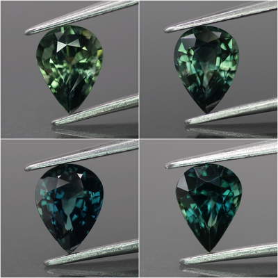 Sapphire | natural, teal color, pear-cut, *8x6mm, *1.5ct - choose yours - Eden Garden Jewelry™