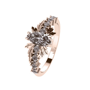 Verbena | 8x4 mm marquise cut engagement ring setting - Eden Garden Jewelry™