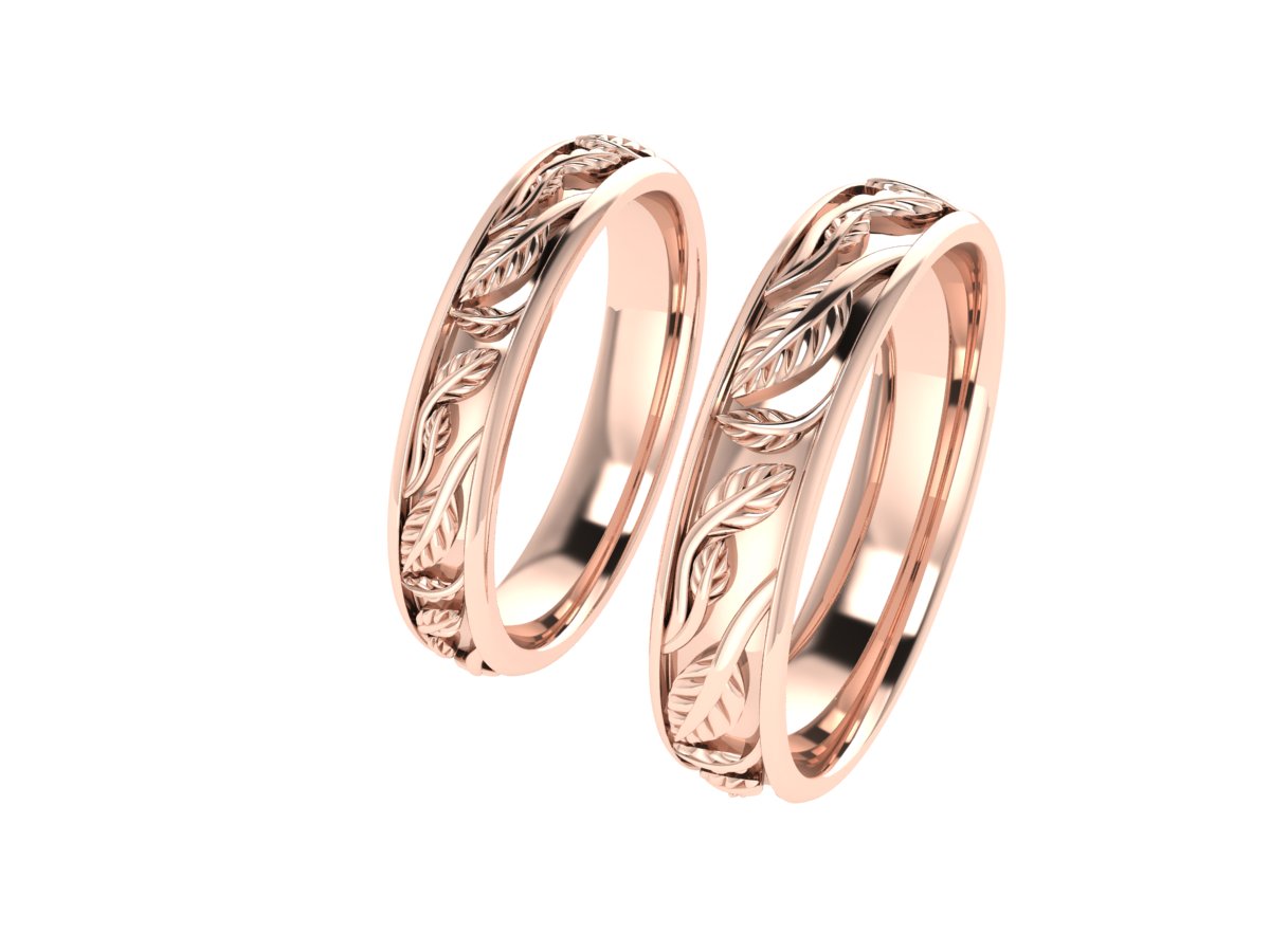 Custom order: Wedding bands set for couple - Eden Garden Jewelry™