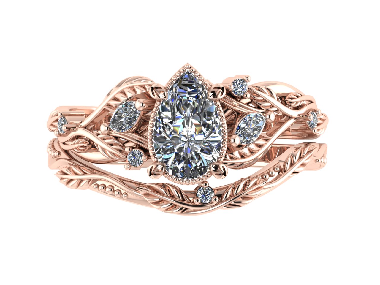 Custom Patricia ring set for Lenai - Eden Garden Jewelry™