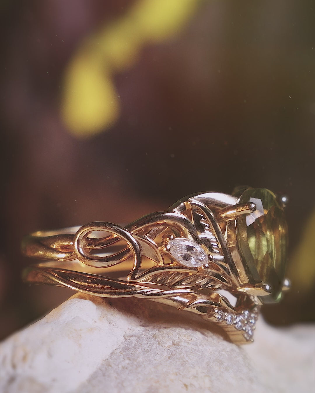 Magic Moonstone Engagement Ring for a Fantasy Bride – Eden Garden