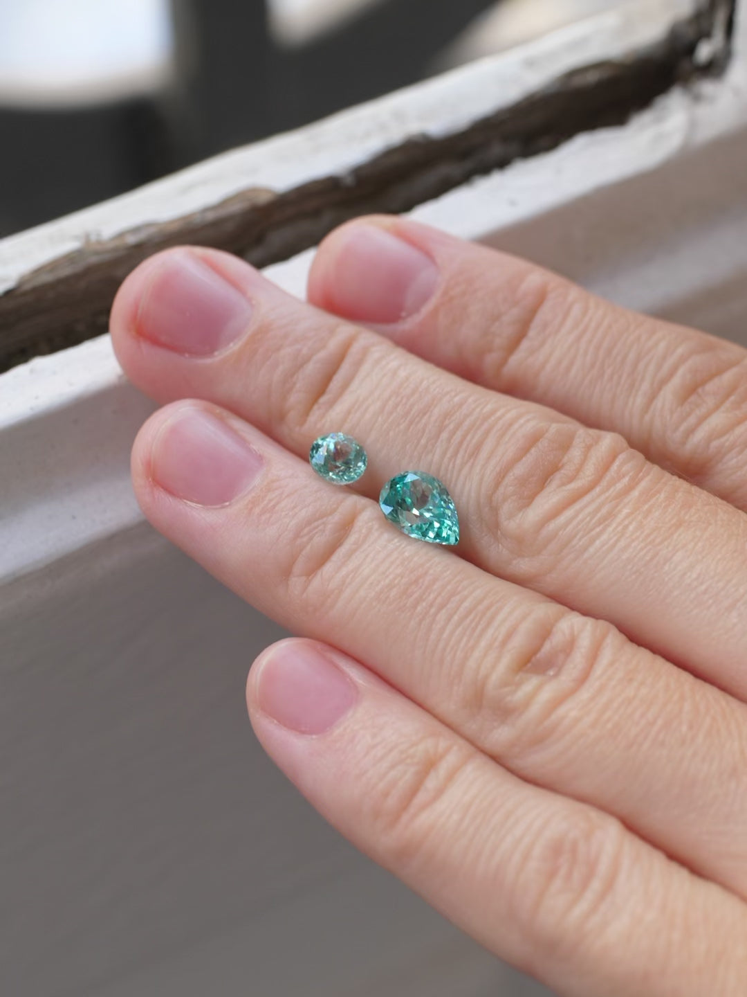 Tourmaline | lab-grown, paraiba color, pear-cut, 8x6mm, 2ct – Eden