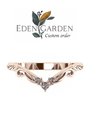 Custom order: Matching wedding band for Adelina - Eden Garden Jewelry™