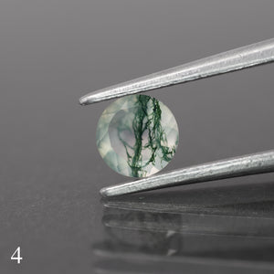 Moss agate | light green color, round-cut, 5mm, 0.5ct - choose yours