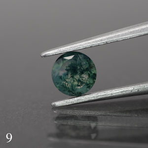 Moss agate | green color, round-cut, 5mm, 0.5ct - choose yours