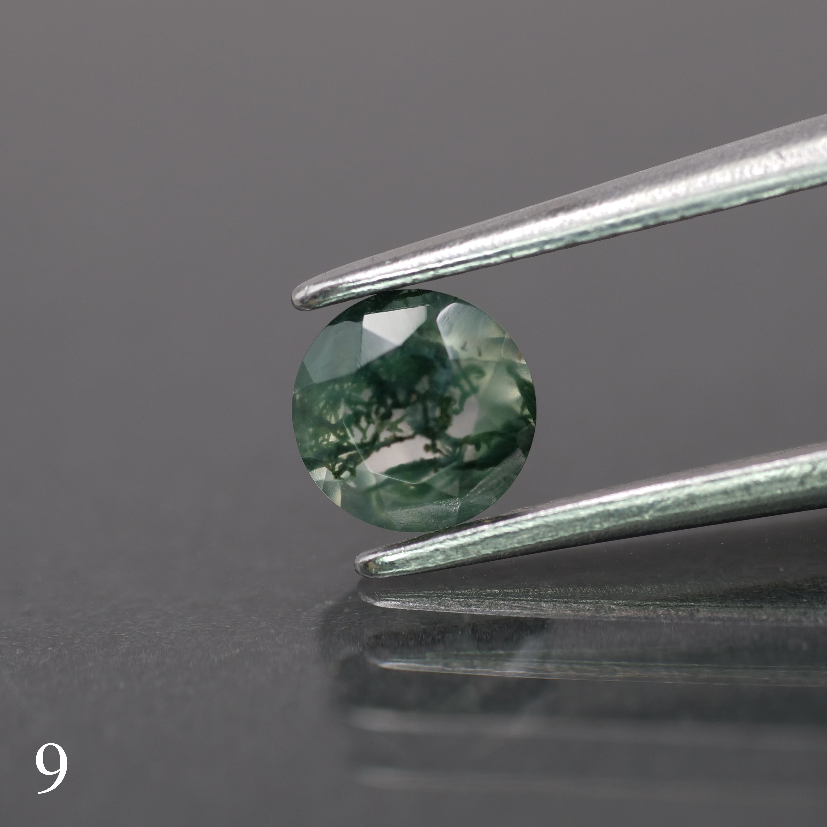 Moss agate | green color, round-cut, 5mm, 0.5ct - choose yours - Eden Garden Jewelry™