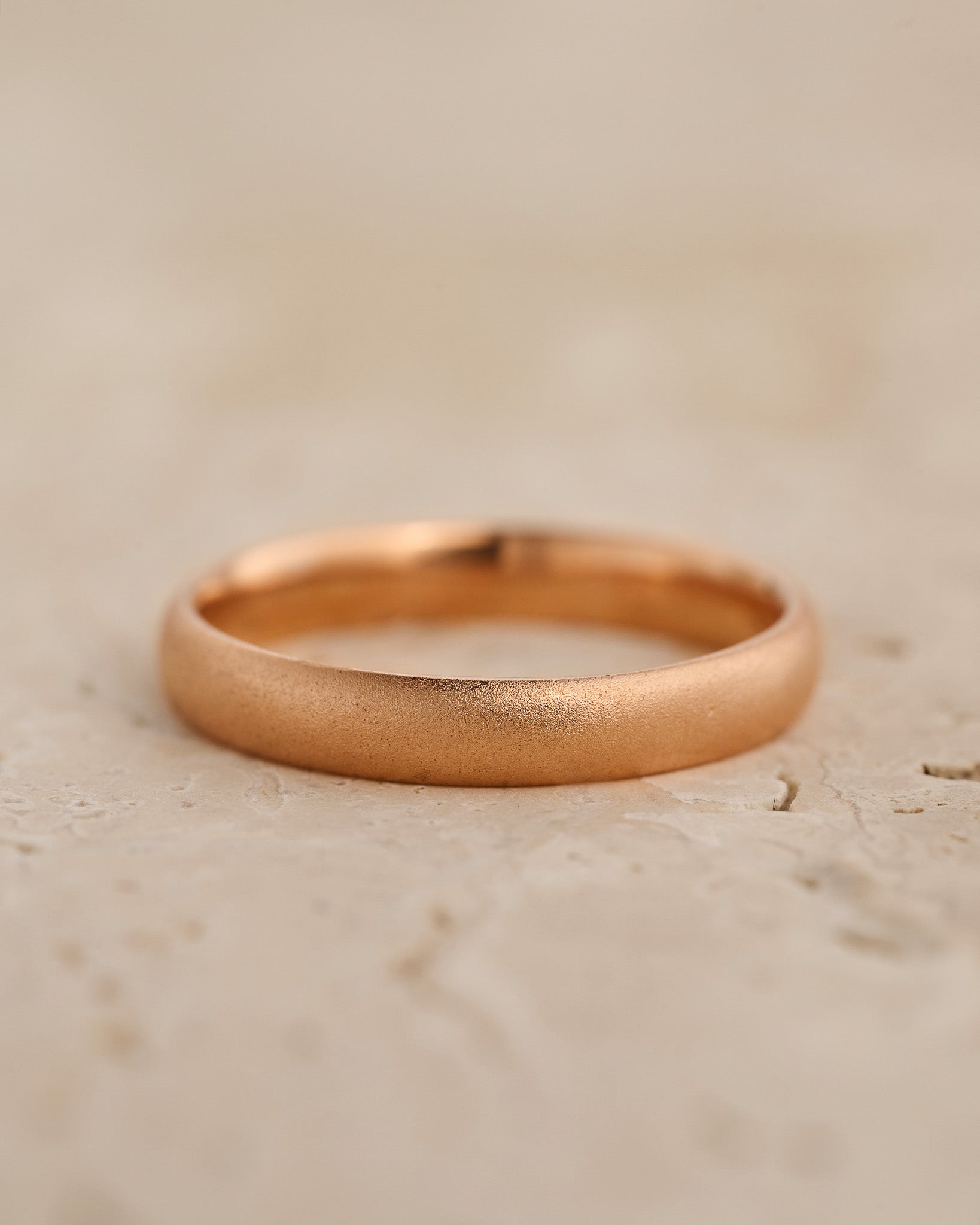 READY TO SHIP: Classic satin wedding band in 14K rose gold, AVAILABLE RING SIZES 9.5 -11 US - Eden Garden Jewelry™