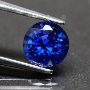 Royal Blue Sapphire | natural, round cut 6,5 mm, VS, 1.5ct, Sri Lanka - Eden Garden Jewelry™