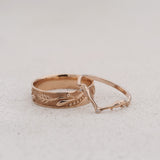 Couple Wedding Band Set in Art Nouveau Style / Callisto - Eden Garden Jewelry™