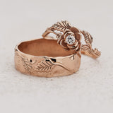 Couple Ring Set with Engagement Ring and Wedding Band - Eden Garden Jewelry™