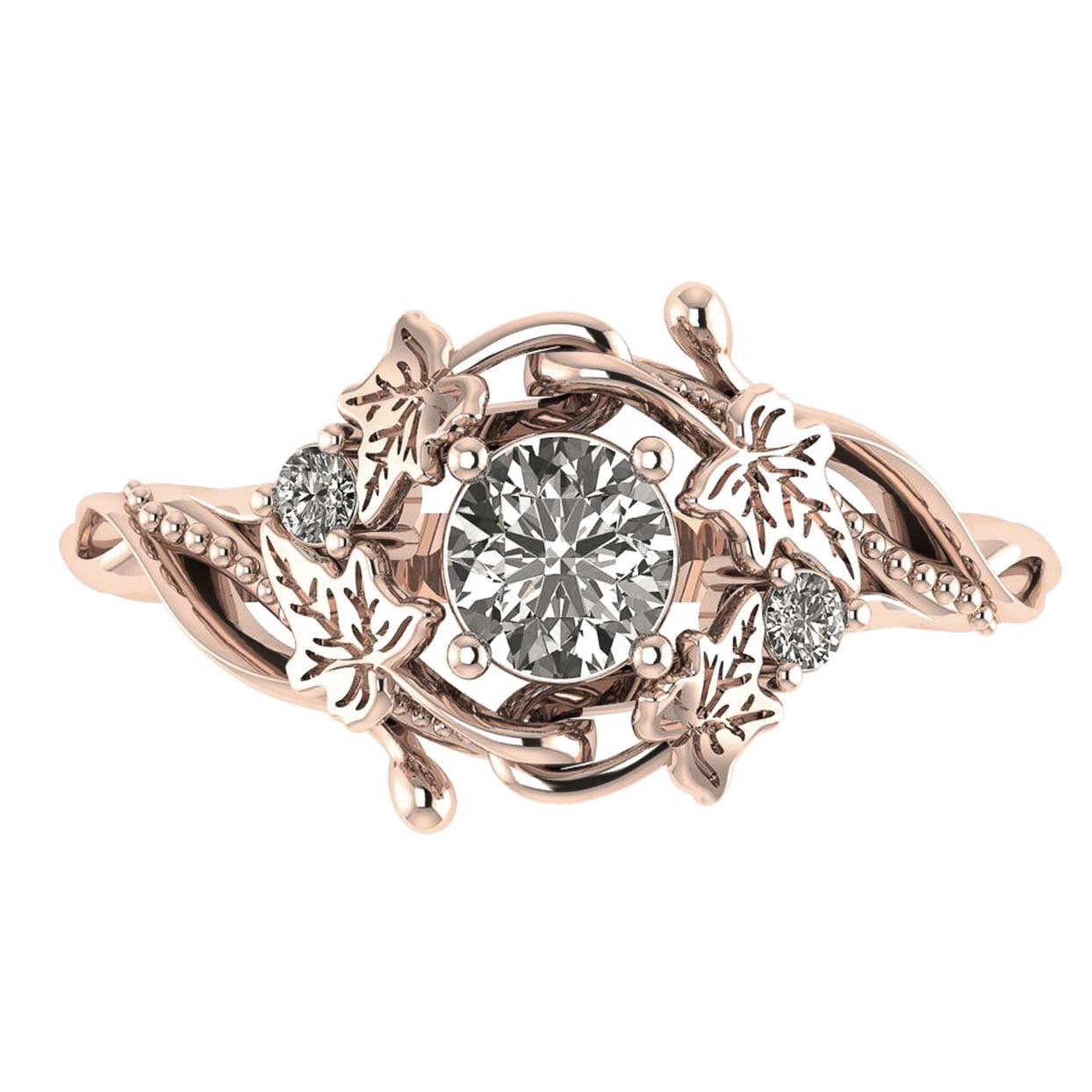 Undina Ivy | 5 mm round cut gemstone setting - Eden Garden Jewelry™