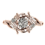 Undina Ivy | 5 mm round cut gemstone setting - Eden Garden Jewelry™