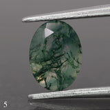 Custom order: Adelina bridal set with moss agates and diamonds