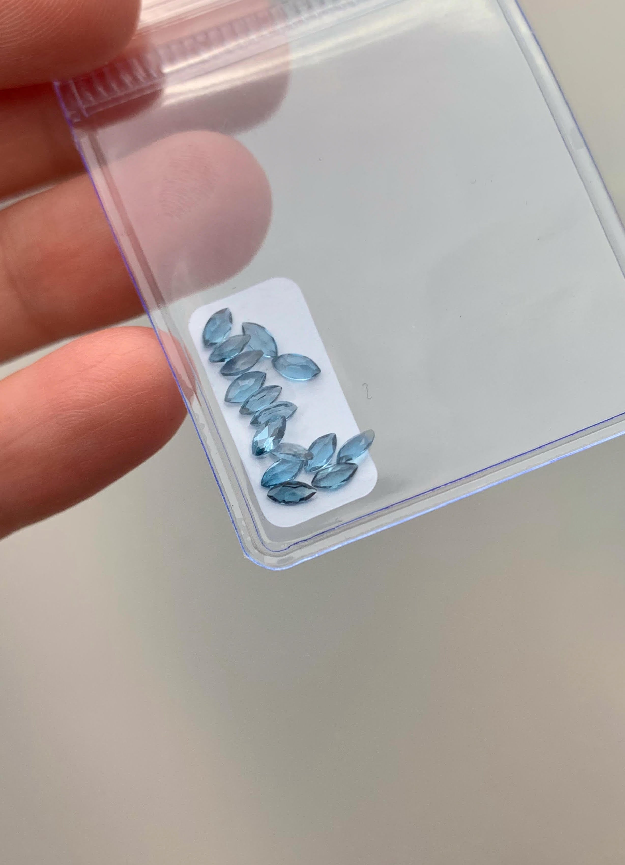 London Blue Topaz | natural, marquise-cut, accent stones - Eden Garden Jewelry™