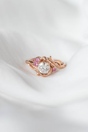 Undina assymetric | 6.5 mm round cut gemstone setting - Eden Garden Jewelry™