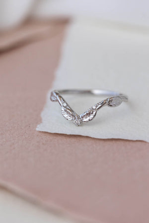 Curved twig wedding ring / matching band for Florentina - Eden Garden Jewelry™