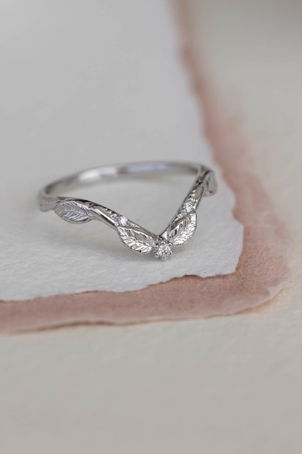 Curved twig wedding ring / matching band for Florentina - Eden Garden Jewelry™
