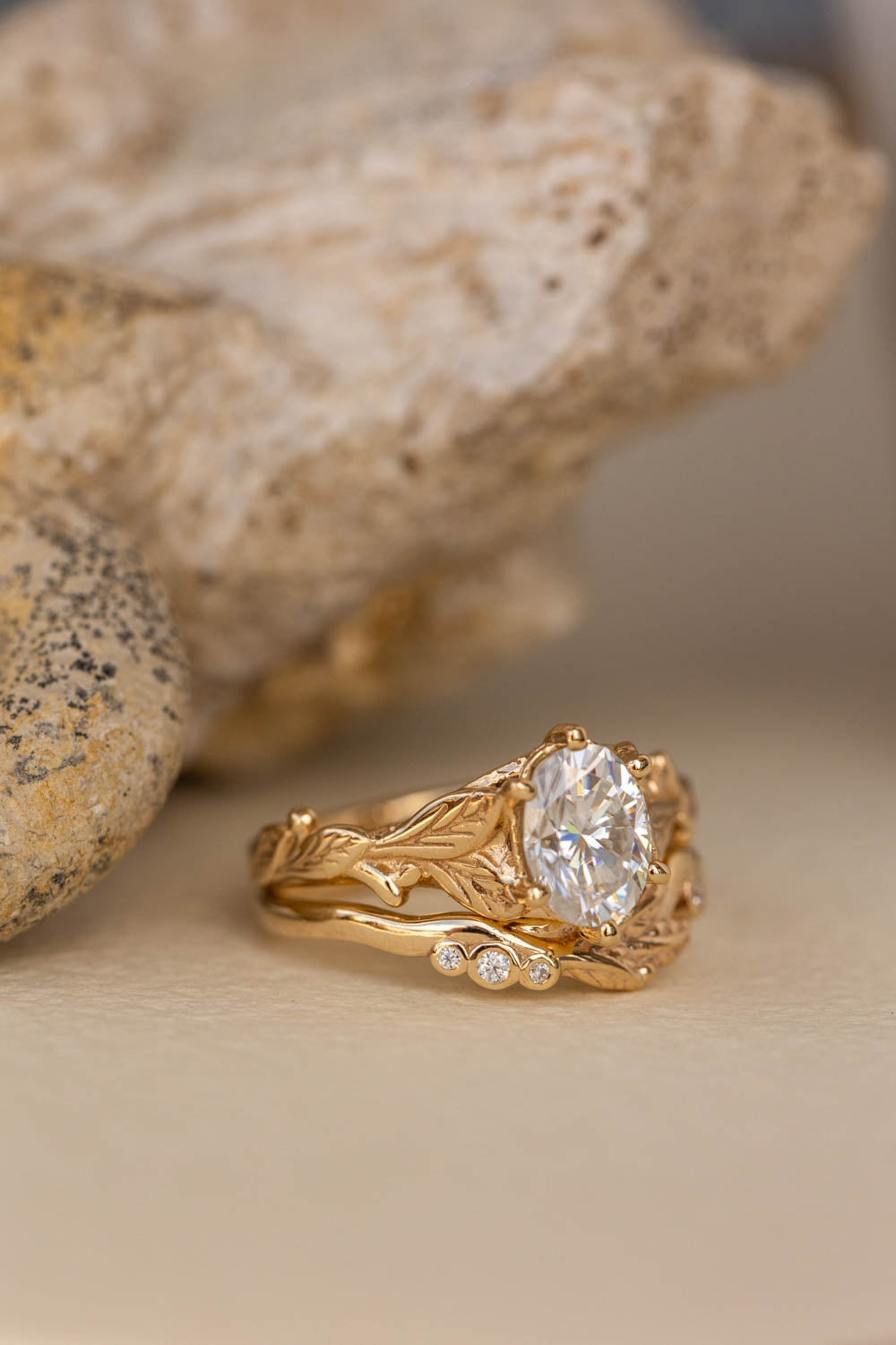 Freesia | custom engagement ring setting, oval cut 8x6 mm - Eden Garden Jewelry™