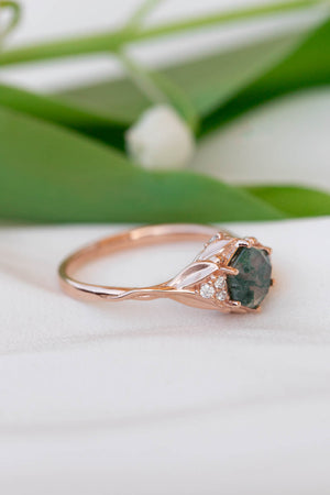 Roma | engagement ring setting with hexagon cut gemstone 6 mm - Eden Garden Jewelry™