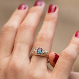 READY TO SHIP: Wisteria in 14K white gold, pear alexandrite 7x5 mm, accent natural diamonds, RING SIZE 7.5 - 10.5 US - Eden Garden Jewelry™