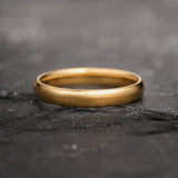 Classic gold wedding band, comfort fit ring, 4 mm width - Eden Garden Jewelry™
