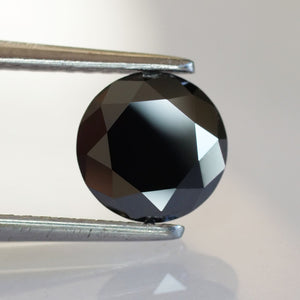 Moissanite | round cut 6.5mm, Black color, VS, 1 ct - Eden Garden Jewelry™