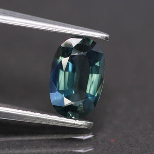 Sapphire | natural, greenish blue, oval cut 7.5x4.5 mm, 0.98 ct, Australia - Eden Garden Jewelry™