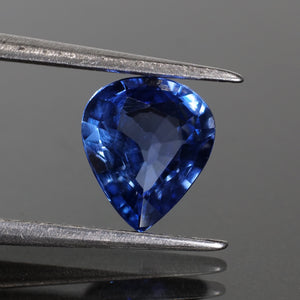 Sapphire ceylon | natural, pear cut 8x7* mm, IF, 1.56ct Sri Lanka - Eden Garden Jewelry™